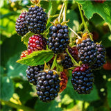 3 BlackBerry Plants Live, Perennial Berry Bush, 3-7 Inch Tall