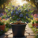 2 Elliott Blueberry Live Plants, Patio Fruit Bush, 4-6 Inch Tall