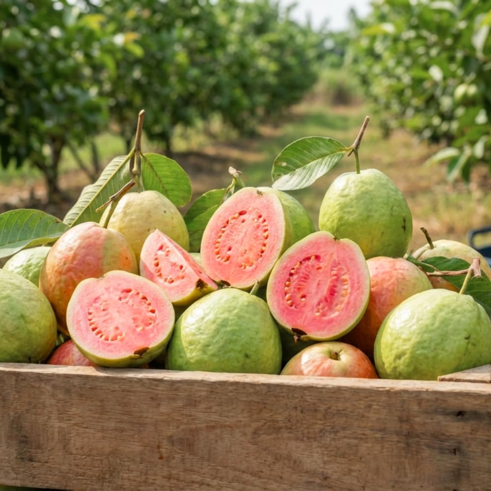Pink Guava Tree Live Plant, 4-6 Inch Tall