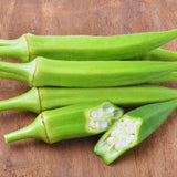 2 Green Okra Live Plants, Backyard Garden Seedling, 5 Inch Tall
