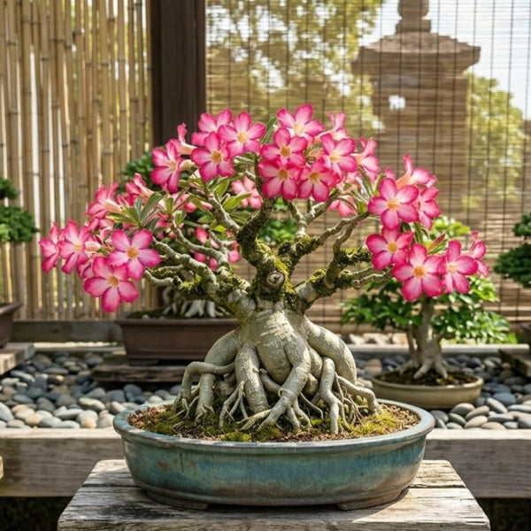 Pink Desert Rose Live Plant, Garden Plant, 4-6 Inch Tall