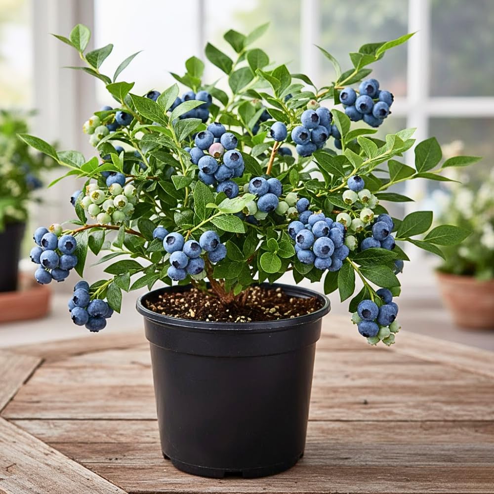 2 Mini Sunshine Blueberry Plant Live, Blueberry Bushes Plant, 4-7 Inch Tall