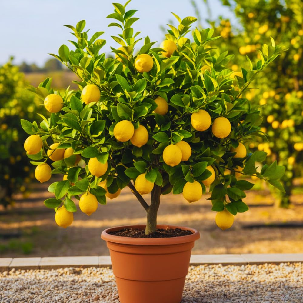 Lemon Live Plant, Container Citrus Tree Plant, 2 Ft Tall, 1 Gallon Pot