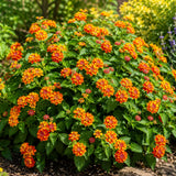 2 Bright Orange Lantana Plants Live, Lantana Flower Plant, 4-6 Inches Tall