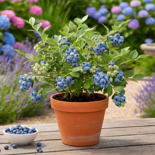 2 Mini Sunshine Blueberry Plants Live, 4-7 Inch Tall