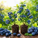 2 Sharpblue Blueberry Bushes Live Plants, Fruit Bush, 4-6 Inch Tall
