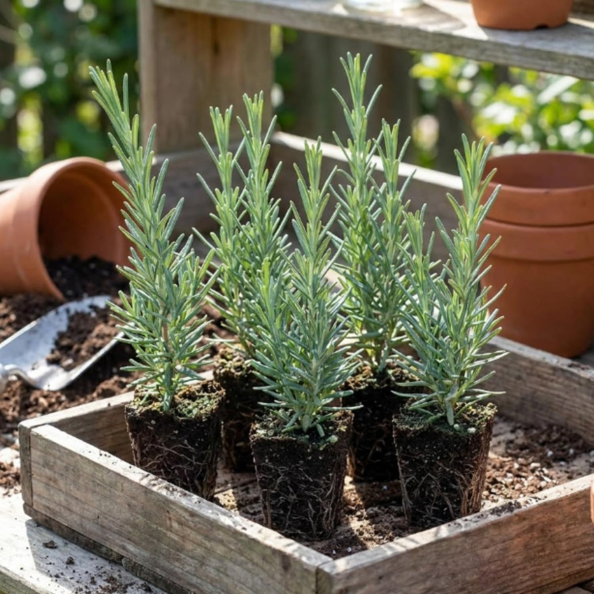Blue Rosemary Live Plant, Rosemary Herb, 3-5 Inch Tall
