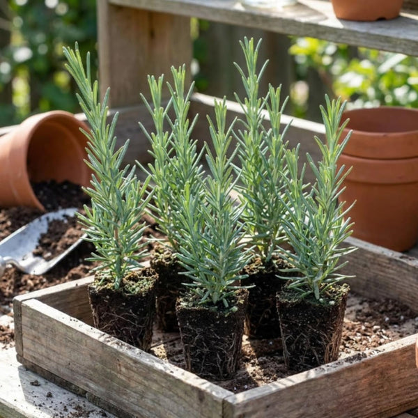 Blue Rosemary Live Plant, Rosemary Herb, 3-5 Inch Tall