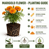 Orange African Marigold Plant Live, 5-7 Inch Tall, 4 Inch Pot