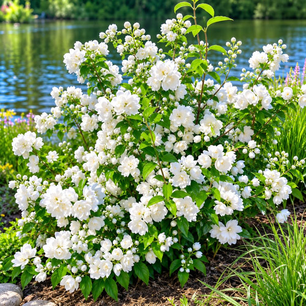 Sweet Mock Orange Bush Plant, Mock Orange Ornamental Plant, 4-9 Inc Tall