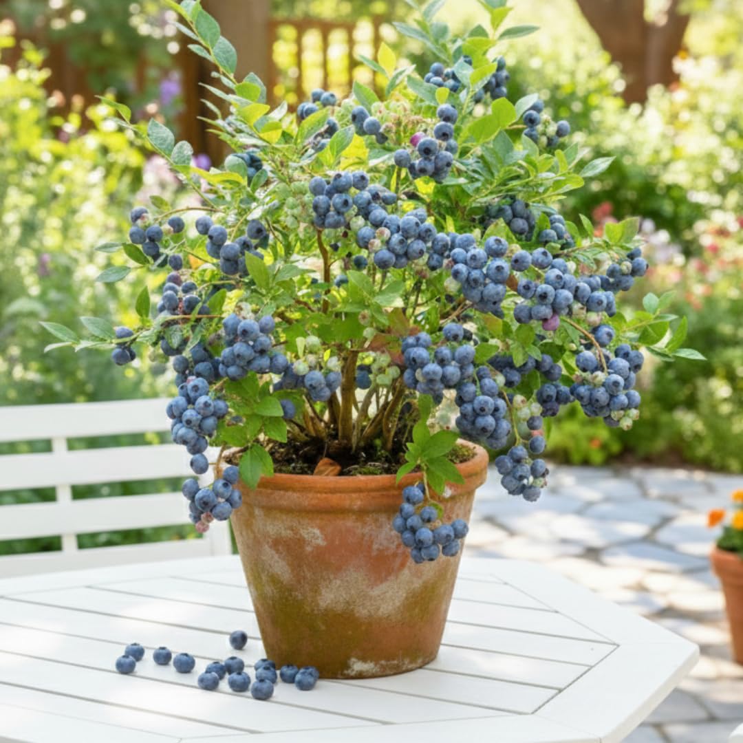 2 Jewel Live Blueberry Plants, Home Garden Plant, 4-7 Inch Tall
