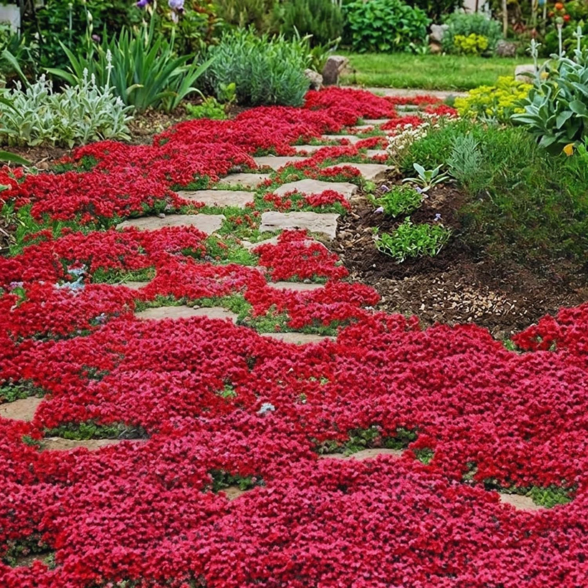2000 Red Creeping Thyme Garden Seeds, Starter Plant